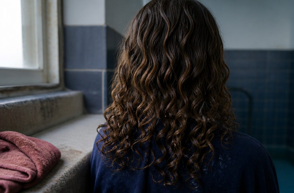 Curly and wavy hair textures with loose bends and defined spirals