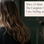 Fine wavy hair with nearly straight roots and loose bends through the lengths